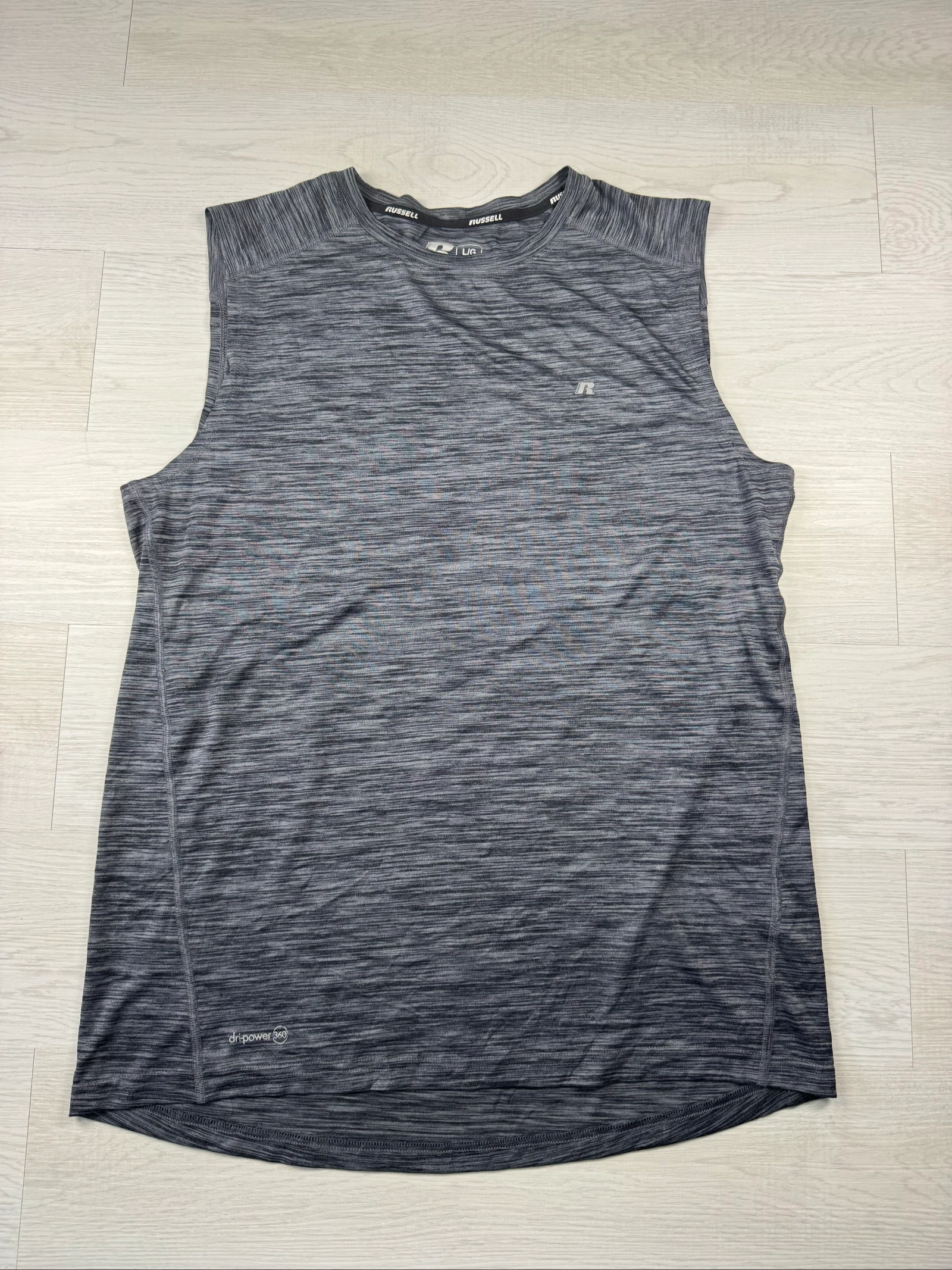 Russell Athletic Dri-Power 360 Sleeveless Training Top Black Grey L